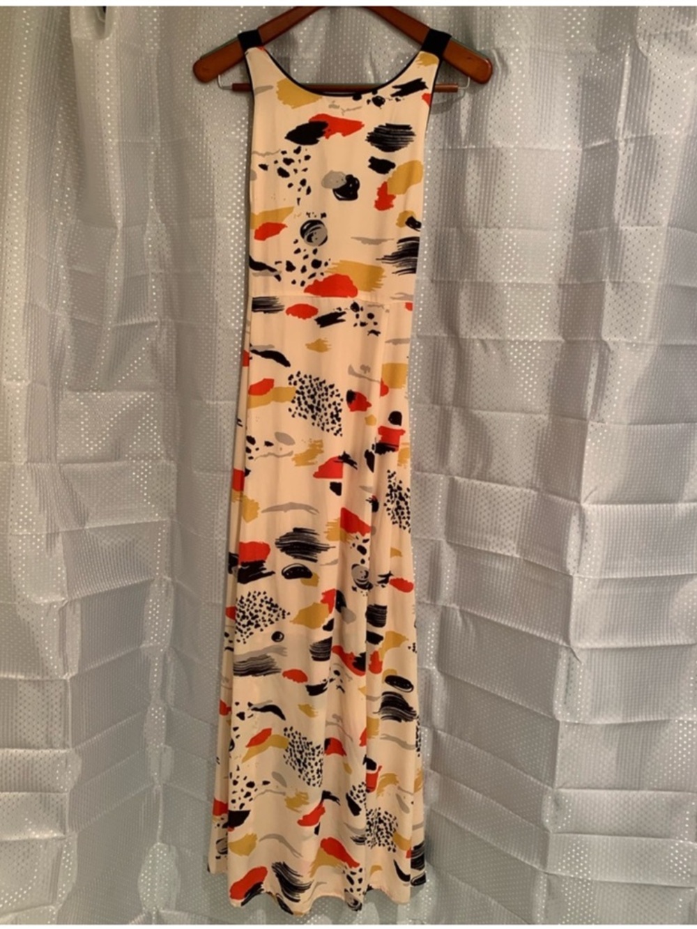 Harlyn abstract print strap back maxi dress from Anthropologie L